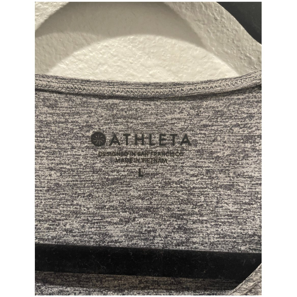 ATHLETA Pacifica Wrap Front Grey Tee - Picture 3 of 7